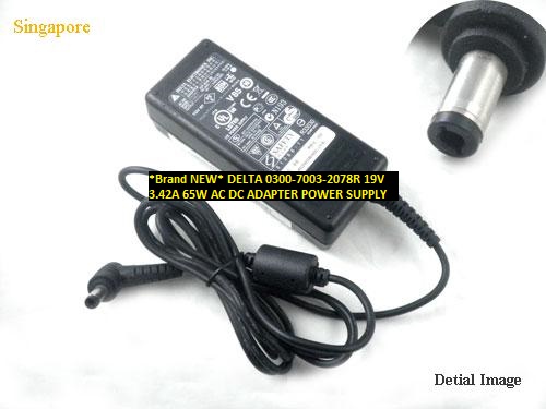 *Brand NEW* 3.42A DELTA 19V 0300-7003-2078R 65W AC DC ADAPTER POWER SUPPLY